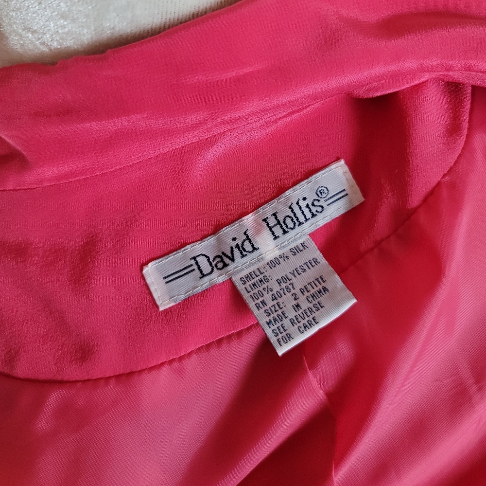 VTG 80s Silk David Hollis Skirt Set - Picture 12 of 12